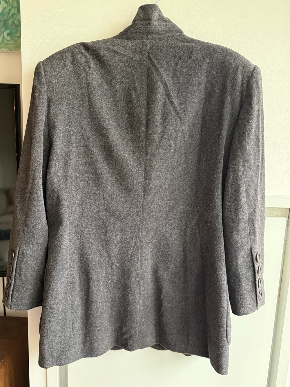 Vintage ESCADA Women's Cashgora Angora Wool Single-Button Blazer 14/XL - Picture 3 of 13